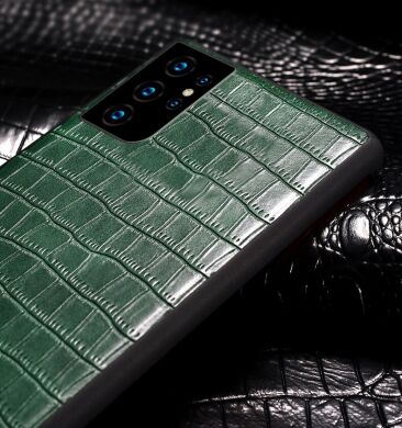 Защитный чехол SULADA Crocodile Style для Samsung Galaxy S21 Ultra (G998) - Green