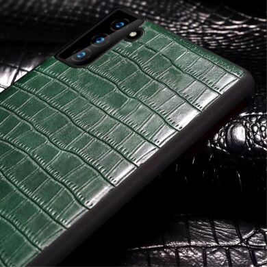 Защитный чехол SULADA Crocodile Style для Samsung Galaxy S22 - Coffee