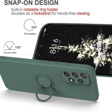 Защитный чехол Deexe Color Shell with Strap для Samsung Galaxy A73 (A736) - Green