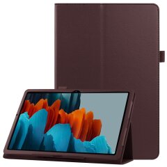 Чохол Deexe Folder Style для Samsung Galaxy Tab S7 Plus (T970/975) / S8 Plus (T800/806) - Coffee