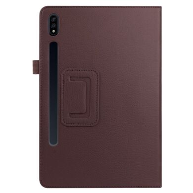 Чехол Deexe Folder Style для Samsung Galaxy Tab S7 Plus (T970/975) / S8 Plus (T800/806) - Coffee