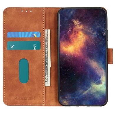 Чехол-книжка KHAZNEH Retro Wallet для Samsung Galaxy A03 (A035) - Brown
