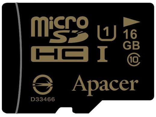 Карта памяти MicroSD APACER 16GB 10 class UHS-I + адаптер