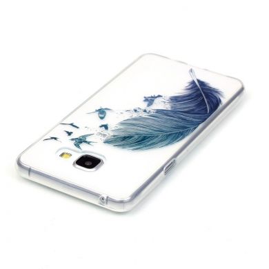 Силиконовый (TPU) чехол Deexe Pretty Glossy для Samsung Galaxy A5 2016 (A510) - Feather Pattern