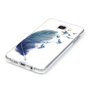 Силиконовый (TPU) чехол Deexe Pretty Glossy для Samsung Galaxy A5 2016 (A510) - Feather Pattern