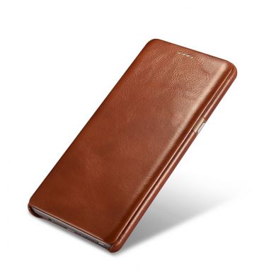 Кожаный чехол-книжка ICARER Slim Flip для Samsung Galaxy Note 8 (N950) - Khaki