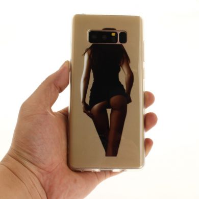 Силиконовый чехол Deexe Life Style для Samsung Galaxy Note 8 (N950) - Girl Pattern