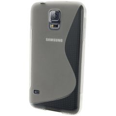 Силиконовая накладка Deexe S Line для Samsung Galaxy S5 (G900) - Transparent