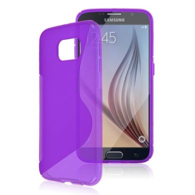 Силиконовая накладка Deexe S Line для Samsung Galaxy S6 (G920) - Violet