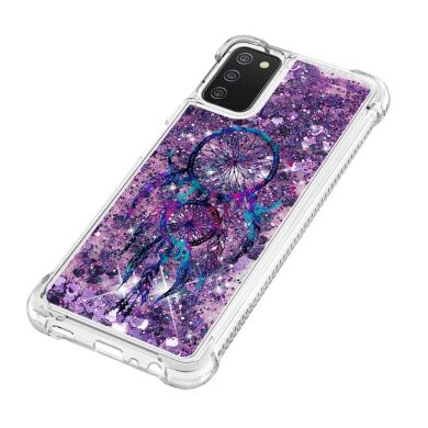 Силиконовая (TPU) накладка Deexe Fashion Glitter для Samsung Galaxy A03s (A037) - Wind Chime