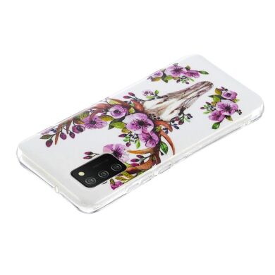 Силиконовый (TPU) чехол Deexe LumiCase для Samsung Galaxy A02s (A025) - Flowered Elk