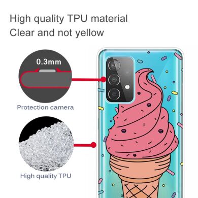 Силиконовый (TPU) чехол Deexe Pretty Glossy для Samsung Galaxy A32 (А325) - Ice Cream