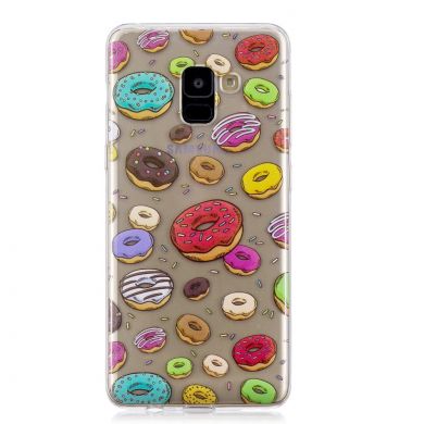 Силиконовый (TPU) чехол Deexe Pretty Glossy для Samsung Galaxy A8+ (A730) - Doughnuts