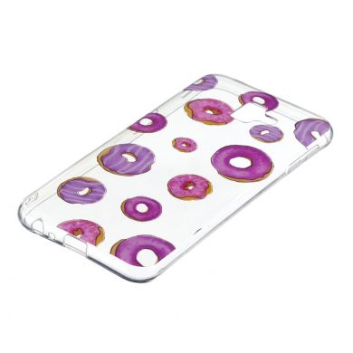 Силиконовый (TPU) чехол Deexe Pretty Glossy для Samsung Galaxy J6+ (J610) - Doughnut Printing TPU
