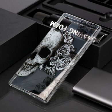Силиконовый (TPU) чехол Deexe Pretty Glossy для Samsung Galaxy Note 10+ (N975) - Skull