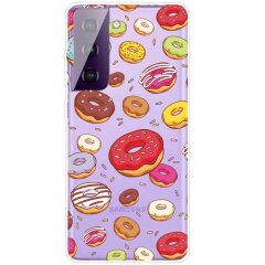 Силіконовий (TPU) чохол Deexe Pretty Glossy для Samsung Galaxy S21 FE (G990) - Donuts
