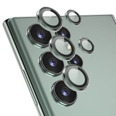 Защитное стекло на камеру (5шт) ENKAY 9H Lens Protector для Samsung Galaxy S23 Ultra - Blackish Green