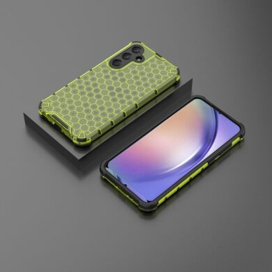 Защитный чехол Deexe Honeycomb Series для Samsung Galaxy A35 (A356) - Green