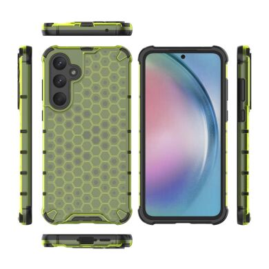 Защитный чехол Deexe Honeycomb Series для Samsung Galaxy A55 (A556) - Green