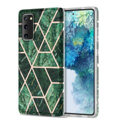 Захисний чохол Deexe Marble Pattern для Samsung Galaxy S20 FE (G780) - Green