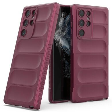 Защитный чехол Deexe Terra Case для Samsung Galaxy S22 Ultra (S908) - Wine Red
