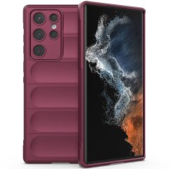 Защитный чехол Deexe Terra Case для Samsung Galaxy S22 Ultra (S908) - Wine Red