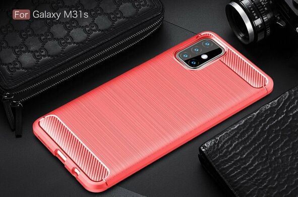 Защитный чехол UniCase Carbon для Samsung Galaxy M31s (M317) - Red