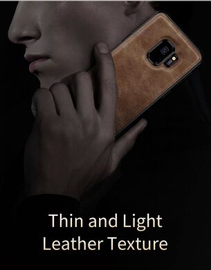 Защитный чехол X-LEVEL Leather Back Cover для Samsung Galaxy S9 (G960) - Brown