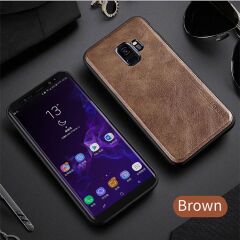 Защитный чехол X-LEVEL Leather Back Cover для Samsung Galaxy S9 (G960) - Brown