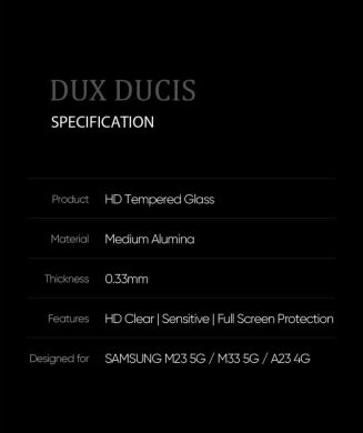 Защитное стекло DUX DUCIS Full Glue для Samsung Galaxy A23 (A235) / Galaxy M23 (M236) - Black