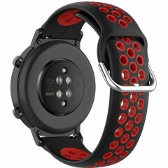 Ремінець Deexe Dual Color для годинників з шириною кріплення 20мм - Black / Red