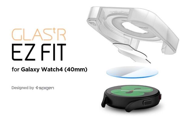 Комплект защитных стекол Spigen (SGP) Screen Protector EZ Fit Glas.tR (FW) для Samsung Galaxy Watch 4 (40mm)