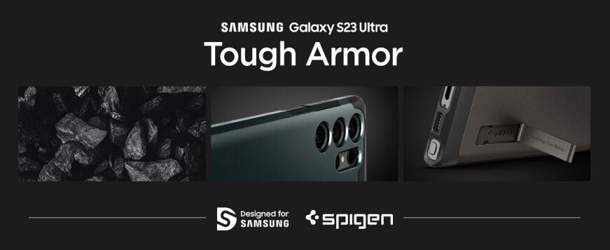 Защитный чехол Spigen (SGP) Tough Armor для Samsung Galaxy S23 Ultra (S918) - Gunmetal