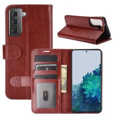 Чехол-книжка Deexe Wallet Style для Samsung Galaxy S21 Plus (G996) - Brown
