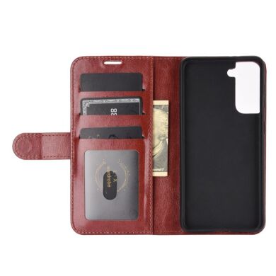 Чехол-книжка Deexe Wallet Style для Samsung Galaxy S21 Plus (G996) - Brown