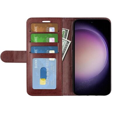 Чехол-книжка Deexe Wallet Style для Samsung Galaxy S23 FE - Brown
