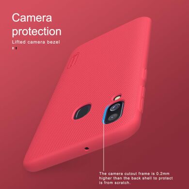 Пластиковый чехол NILLKIN Frosted Shield для Samsung Galaxy A40 (А405) - Red