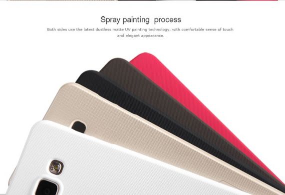 Пластиковая накладка NILLKIN Frosted Shield для Samsung Galaxy A7 (2016) + пленка - Red
