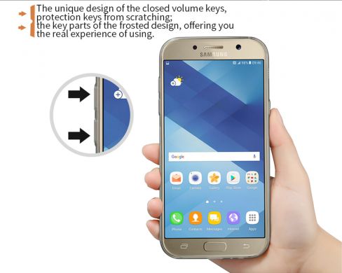 Силиконовый (TPU) чехол NILLKIN Nature для Samsung Galaxy A7 2017 (A720) - Transparent