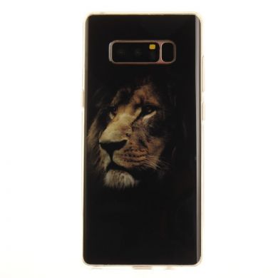 Силиконовый чехол Deexe Life Style для Samsung Galaxy Note 8 (N950) - Lion Pattern