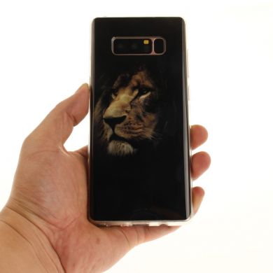 Силиконовый чехол Deexe Life Style для Samsung Galaxy Note 8 (N950) - Lion Pattern