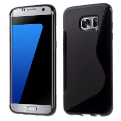 Силиконовая накладка Deexe S Line для Samsung Galaxy S7 edge (G935) - Black