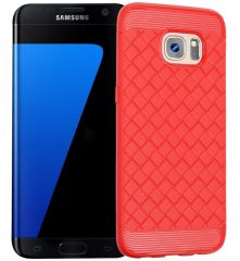 Силиконовый чехол UniCase Weaving Pattern для Samsung Galaxy S7 Edge (G935) - Red