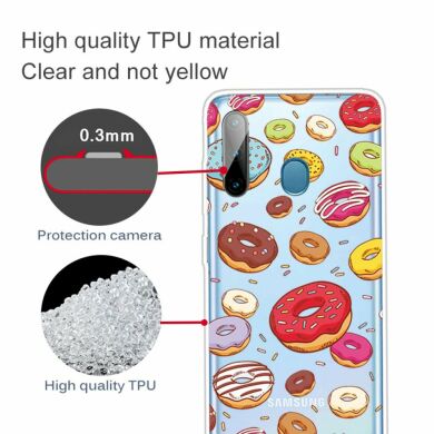 Силиконовый (TPU) чехол Deexe Pretty Glossy для Samsung Galaxy A11 (A115) / Galaxy M11 (M115) - Doughnut