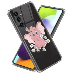 Силиконовый (TPU) чехол Deexe Pretty Glossy для Samsung Galaxy A35 (A356) - Pink Elephant