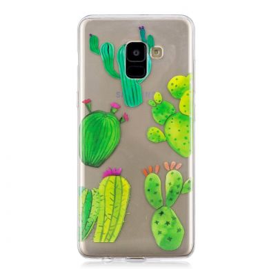 Силиконовый (TPU) чехол Deexe Pretty Glossy для Samsung Galaxy A8+ (A730) - Cactus