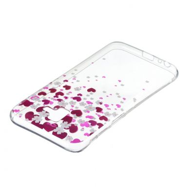 Силиконовый (TPU) чехол Deexe Pretty Glossy для Samsung Galaxy J6+ (J610) - Hearts Printing TPU
