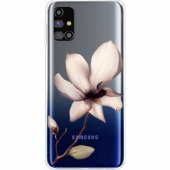 Силиконовый (TPU) чехол Deexe Pretty Glossy для Samsung Galaxy M31s (M317) - Fresh Flower