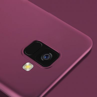 Силиконовый (TPU) чехол X-LEVEL Matte для Samsung Galaxy A6 2018 (A600) - Wine Red