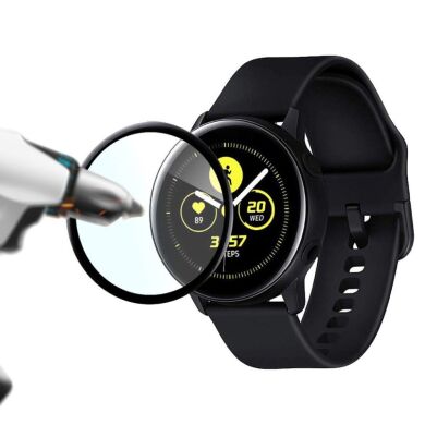 Защитное стекло Deexe 3D Full Cover для Samsung Galaxy Watch Active 2 40mm - Black
